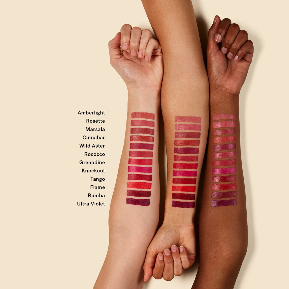 ILIA_Color_Block_Arm_Swatch Ilia color block lipstick swatches