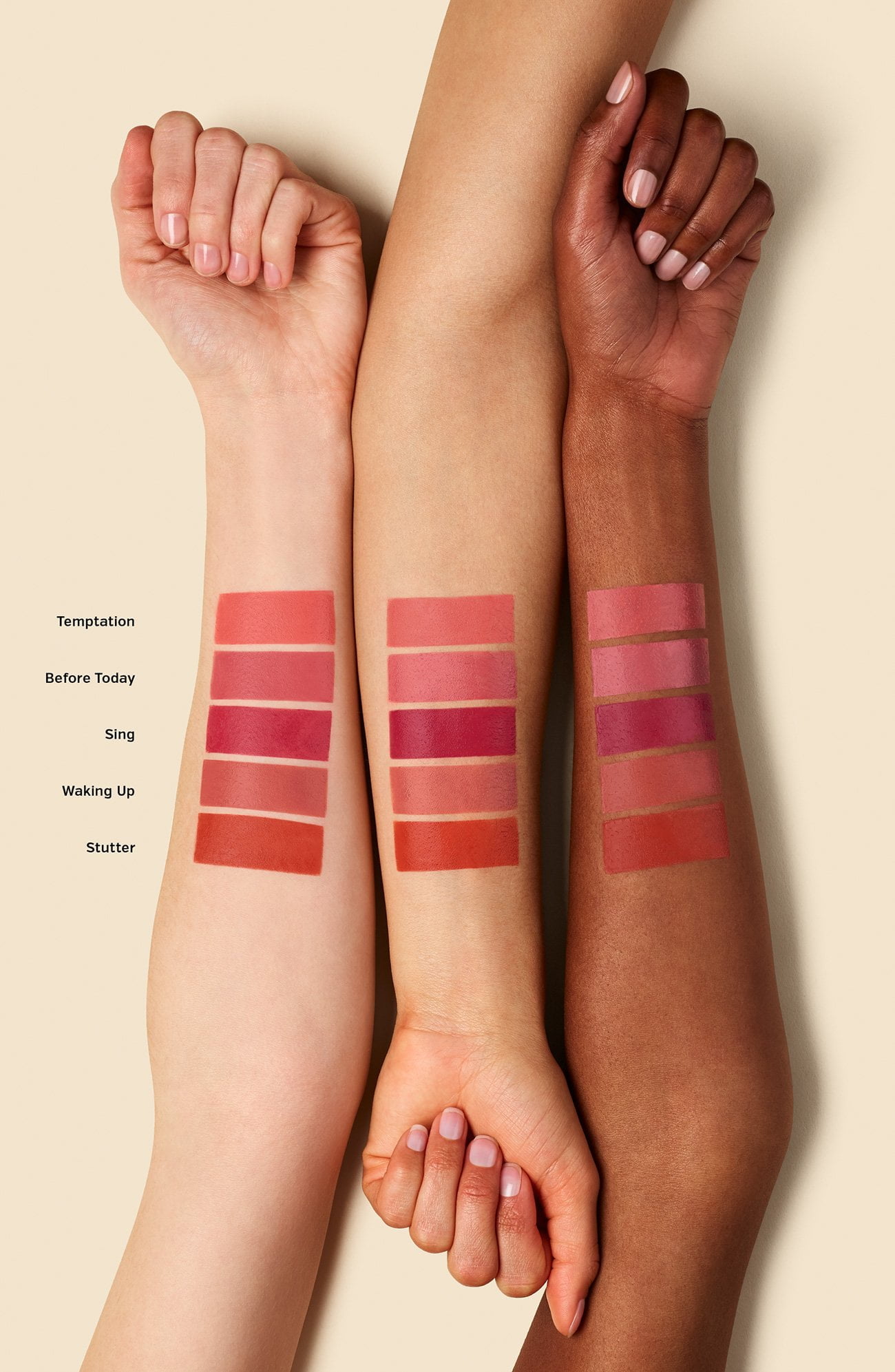 ILIA Colour Haze swatches on Arms