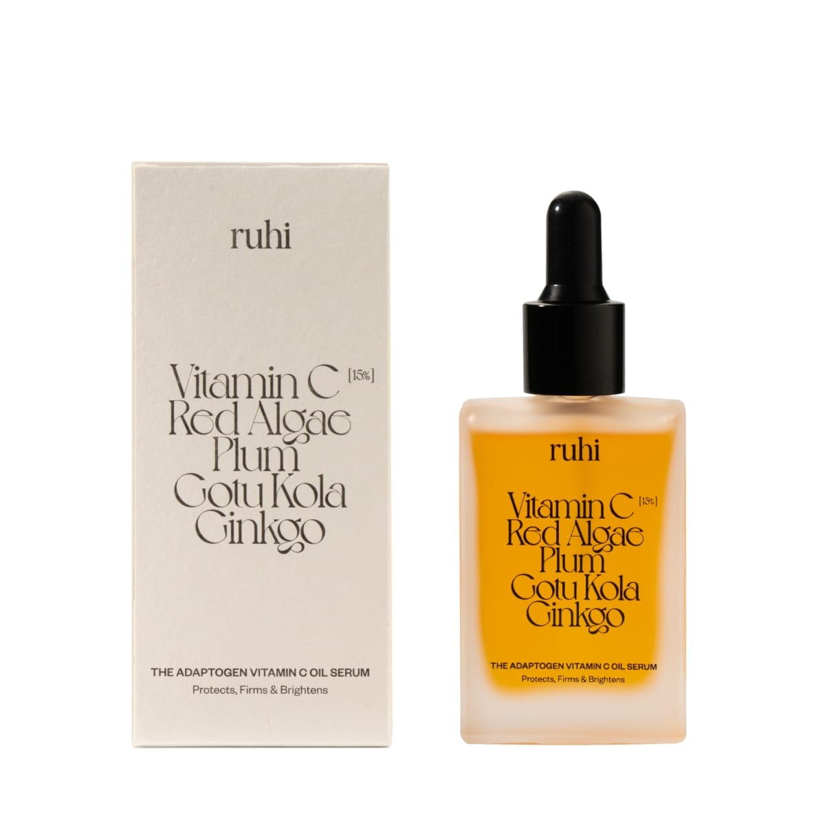 ruhiAdaptogen_VitaminC_Oil_Serum_30ml_Freisteller_Bottle_and_Box