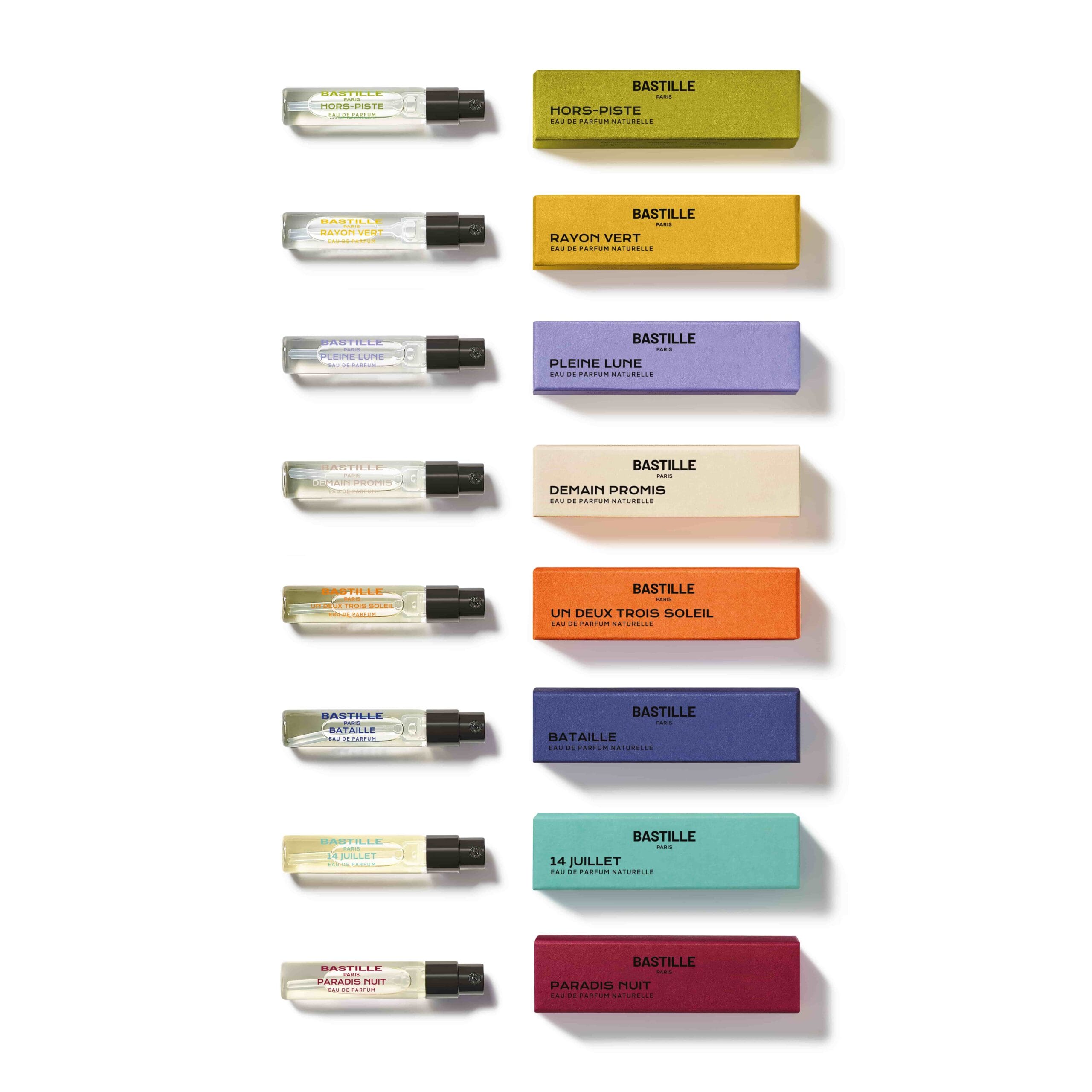 8 Echantillons + 8 Etuis carré-lowres 8 Echantillons + 8 Etuis Bastille Discovery set
